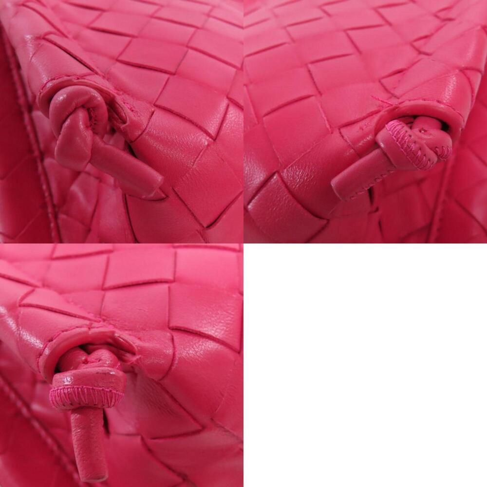 BOTTEGA VENETA Pink Leather Intrecciato Shoulder Bag - Picture 10 of 11